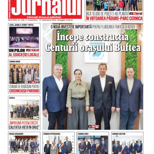 A apărut numărul 728 al Jurnalului de Ilfov