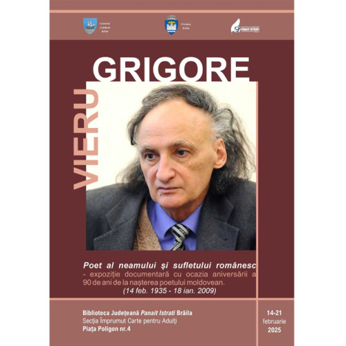 Expoziție dedicată lui Grigore Vieru la Biblioteca Județeană &quot;Panait Istrati&quot; din Brăila