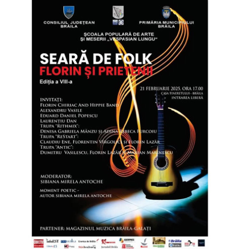 Seara de Folk: Florin și Prietenii, un eveniment deosebit în Brăila