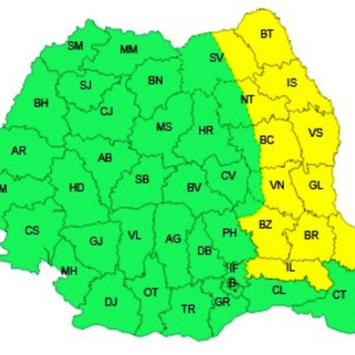 Avertizare meteorologică de cod galben pentru Moldova