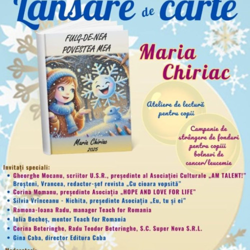 Lansare de carte dedicată copiilor la Focșani