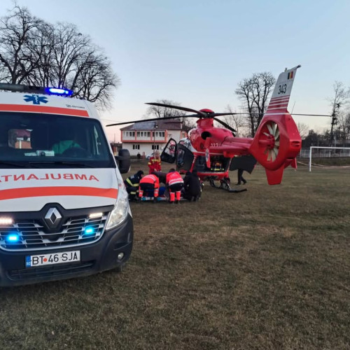 Elicopter SMURD chemat de urgență în Botoșani pentru un pacient cu infarct