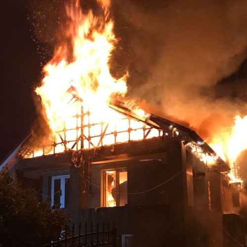 incendiu pe strada Tudor Vladimirescu din Slatina