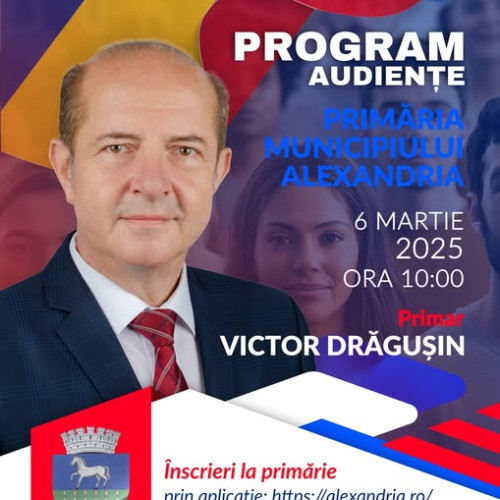 Primarul orașului Alexandria organizează audiențe pentru cetățeni
