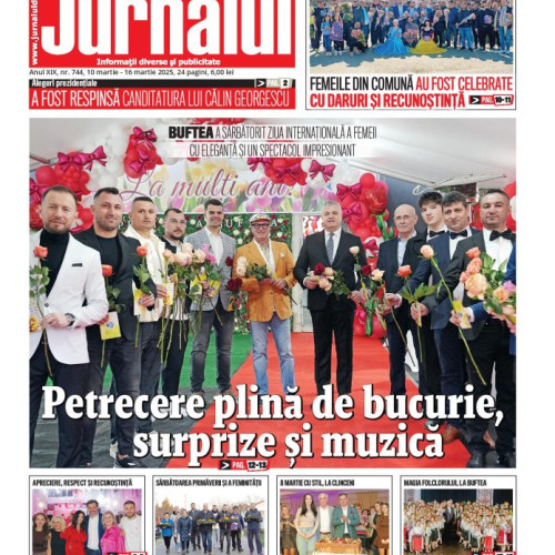 A apărut numărul 744 al Jurnalului de Ilfov