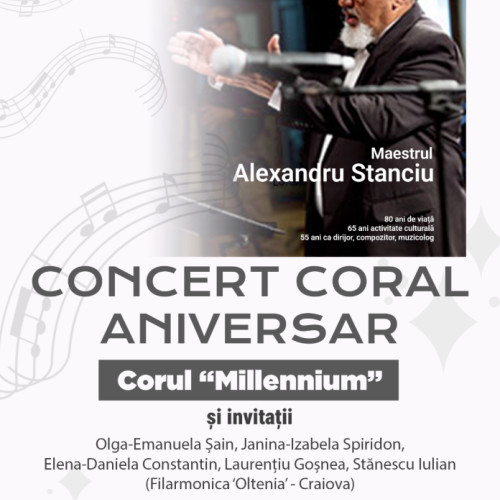 Corul "Millennium" va susține un concert coral aniversar