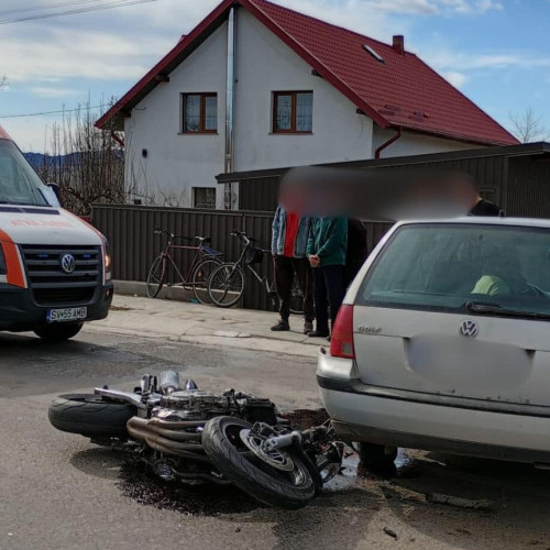 Accident grav în Suceava: Un motociclist rănit