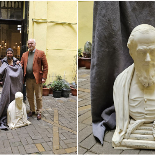 Bust de marmură vechi de 174 de ani, descoperit după 30 de ani de la furt