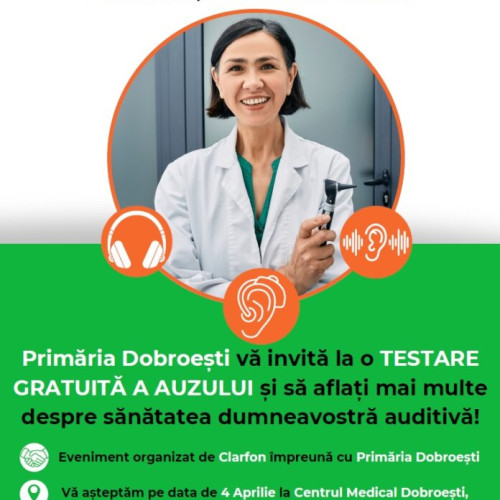 Primăria Dobroești oferă testări gratuite pentru auz