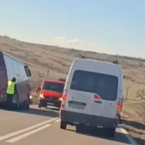Accident de autocar pe drumul național Botoșani - Săveni