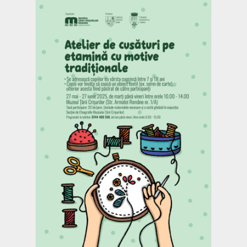 Atelier de cusături la Muzeul Țării Crișurilor