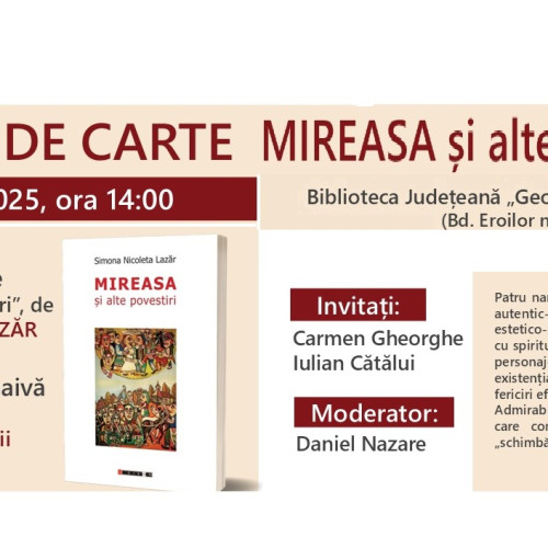 Eveniment literar și expoziție de pictură la Biblioteca Județeană