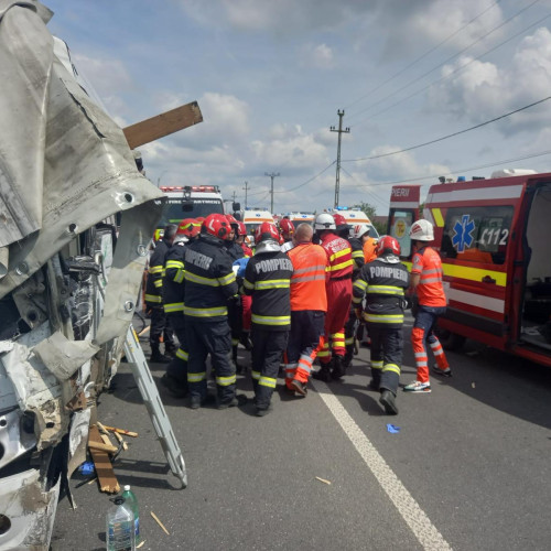 Accident rutier grav pe drumul european Botoșani - Iași