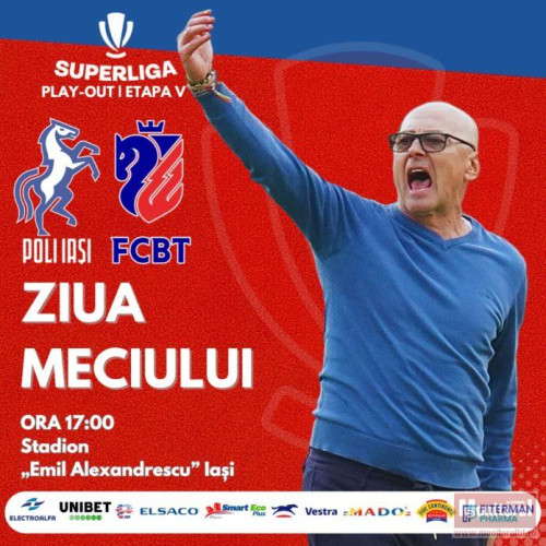 Poli Iași - FC Botoșani, meci important în play-out-ul SuperLigii