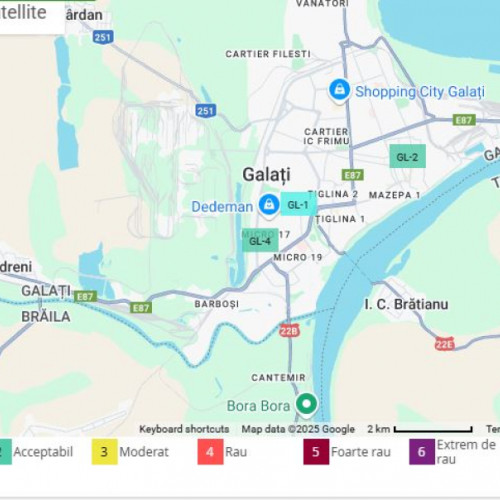 Calitatea aerului în Galați: Micro 19, cea mai bună zonă în perioada monitorizată