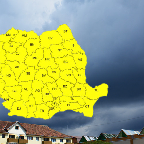 Avertizare meteo cod galben pentru instabilitate atmosferică în toată țara