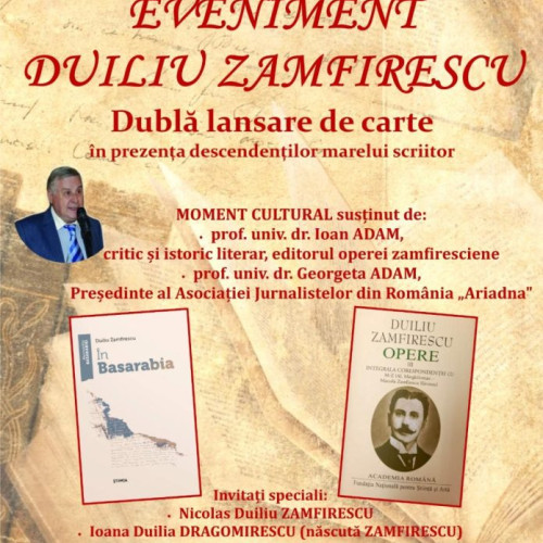 Biblioteca Județeană &quot;Duiliu Zamfirescu&quot; Vrancea organizează un eveniment special