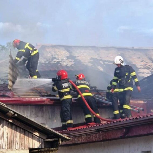 Incendiul de la școala din Mirceștii Noi a fost stins după două ore de intervenție