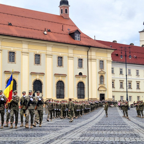 Ceremonie de înmânare a Drapelului de luptă la Spitalul Militar Sibiu