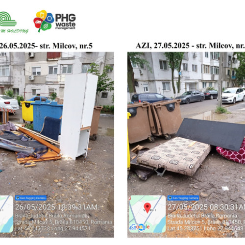 Brailenii continua sa abandonze deseuri voluminoase langa punctele de colectare