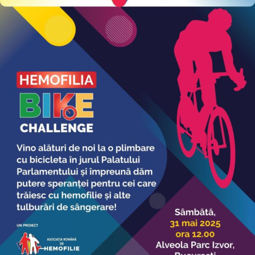 Iubitorii de mișcare sunt așteptați la Hemophilia Bike Challenge