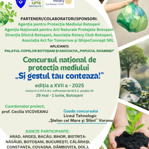 Zeci de elevi și profesori participă la Concursul &quot;Și gestul tău contează!&quot; la Vorona