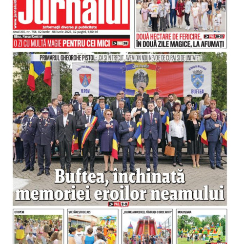 A fost lansat Jurnalul de Ilfov nr. 756, ediția tipărită