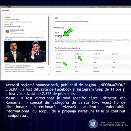 Tentativă de fraudă pe Facebook, identificată de specialiștii DNSC