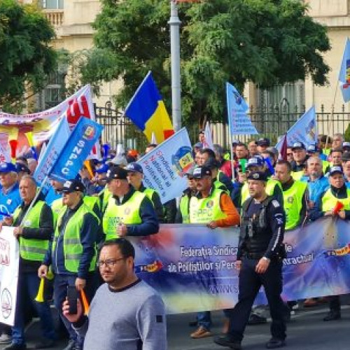 Protest al sindicatelor la București, pentru justiție socială și reforme fiscale corecte
