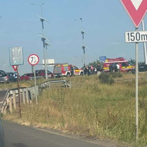 accident rutier pe drumul județean spre Dumbravița