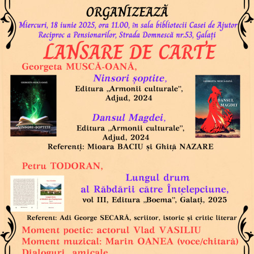 tripla lansare de carte la galați în cadrul salonului cultural "armonii de toamnă"