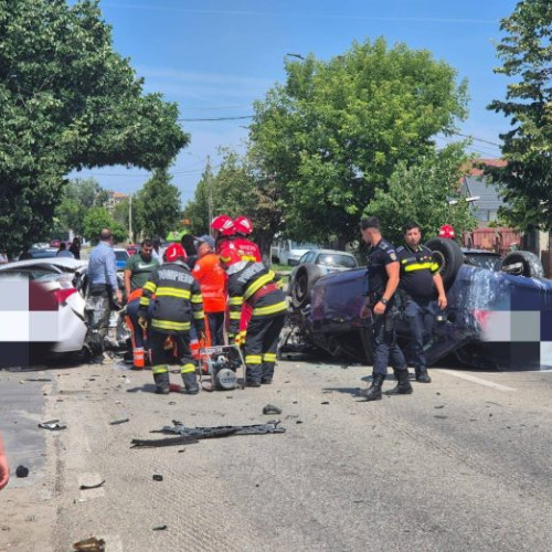 accident grav pe drumul national 65 în balș