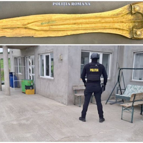 Descoperire importantă în Bacau: o sabie cu origine din Epoca bronzului, confiscată în urma unei percheziții