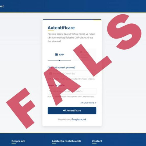 Avertisment de la ANAF privind site-urile false de phishing