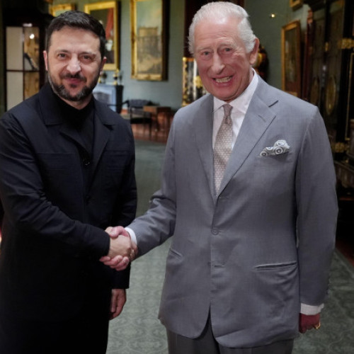 Volodimir Zelenski, vizită în Marea Britanie. Președintele ucrainean s-a întâlnit și cu regele Charles al III-lea la Windsor