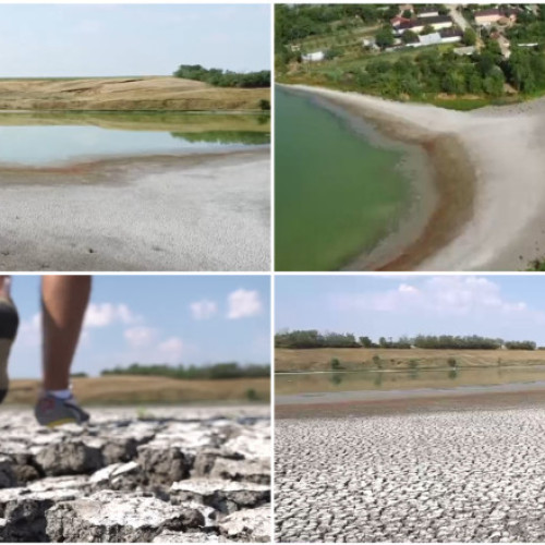 Video Seceta golește lacurile din sudul României. Cum arată astăzi un lac de peste 40 de hectare din Olt: „S-a ales praful”