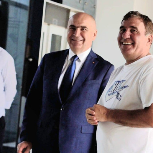 Premierul Bolojan, în vizită-surpriză la Academia Hagi și baza sportivă Farul