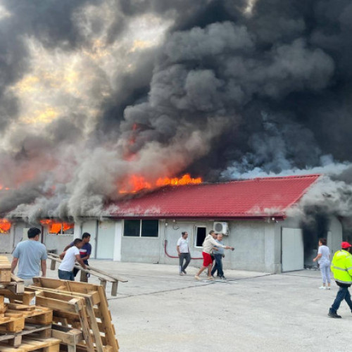 Incendiu puternic în Buftea, în apropierea Bucureștiului