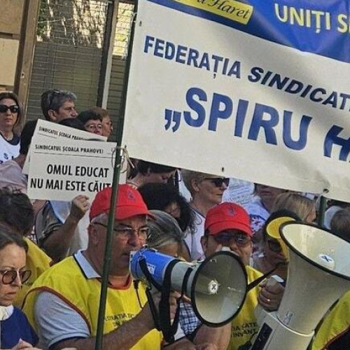 Proteste ale cadrelor didactice din invățământul preuniversitar în fața Ministerului Educației