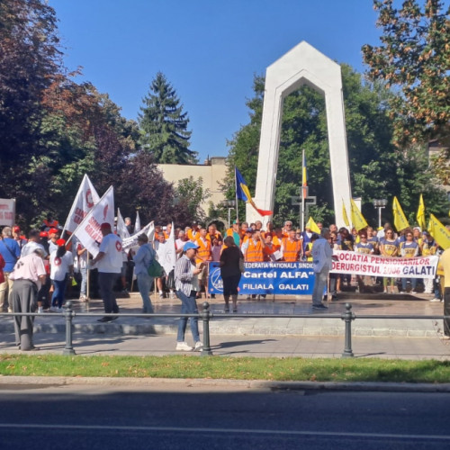 Protest anti-austeritate la Galați: revendicări pentru salarii decente și respectarea drepturilor