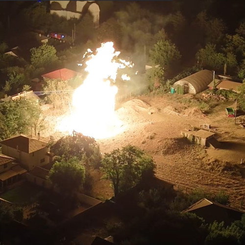 Incendiu la o punga de gaz în Amara, încheiat cu succes de pompieri