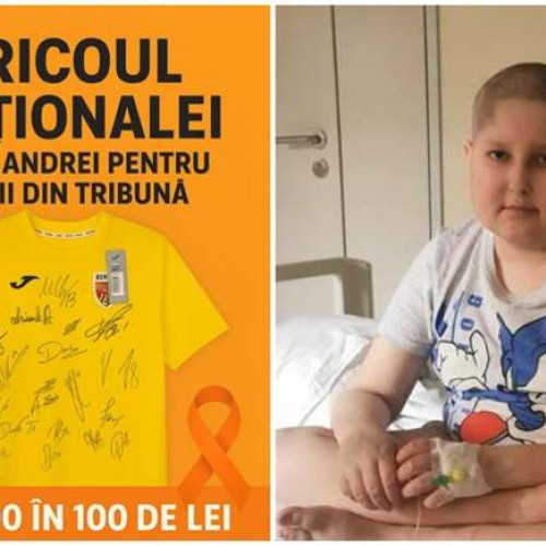 Tricoul donat într-o licitație caritabilă pentru Andrei, în lupta cu leucemia