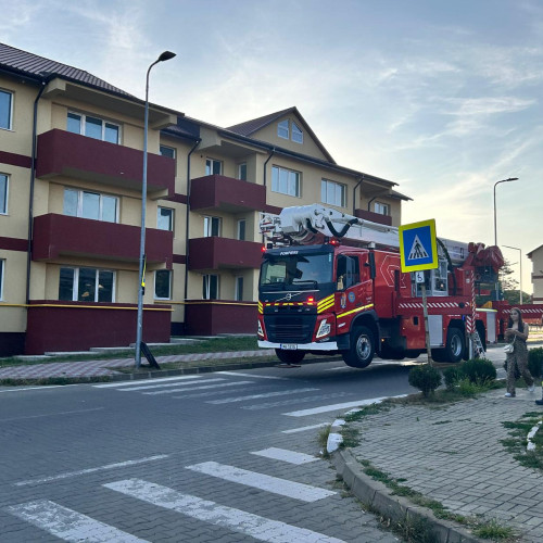 Pompierii din Botoșani salvează o pisică blocată pe un acoperiș în cartierul ANL Cișmea