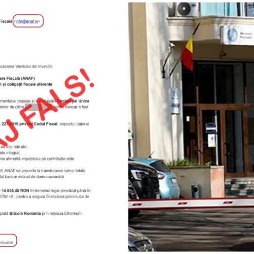ANAF avertizează asupra mesajelor înșelătoare adresate contribuabililor