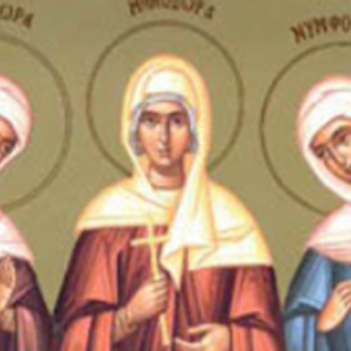 Mucenițele Minodora, Mitrodora și Nimfodora în Bitinia, în vremea lui Maximian