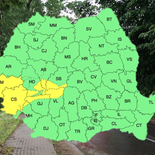 Avertizare cod galben pentru vânt puternic, valabilă până mâine