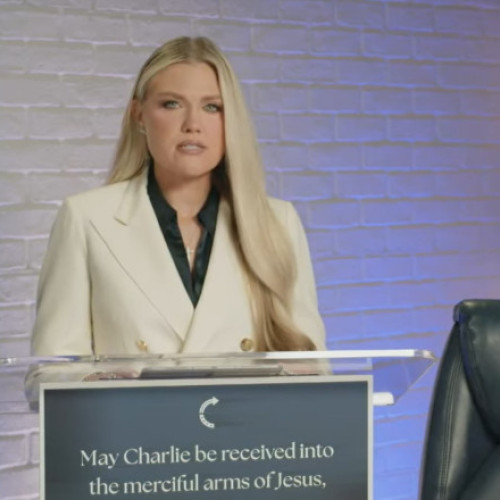 Văduva lui Charlie Kirk vorbește emoționat după atacul din Utah