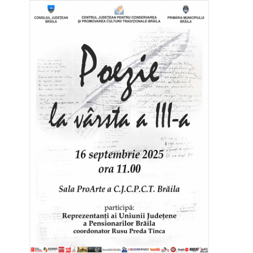 Brăila a găzduit evenimentul cultural „Poezie la vârsta a III-a”