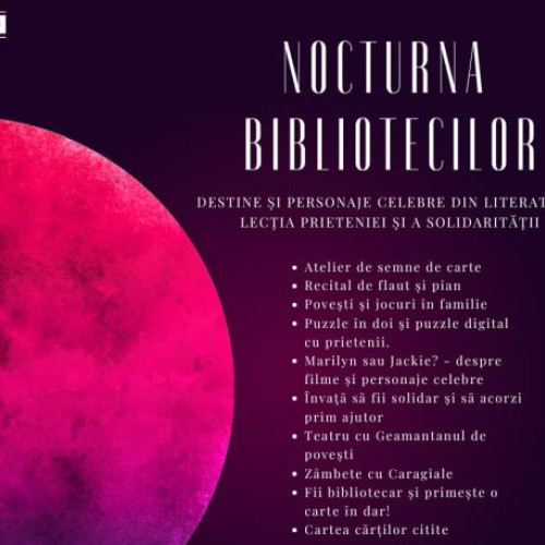 Biblioteca „George Bariţiu” Braşov organizează Nocturna Bibliotecilor 2025 cu tema prieteniei
