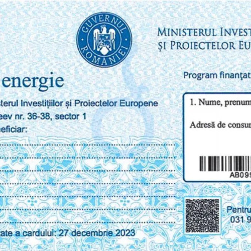 Plata tichetelor de energie începe pe 23 septembrie pentru peste 14.700 beneficiari